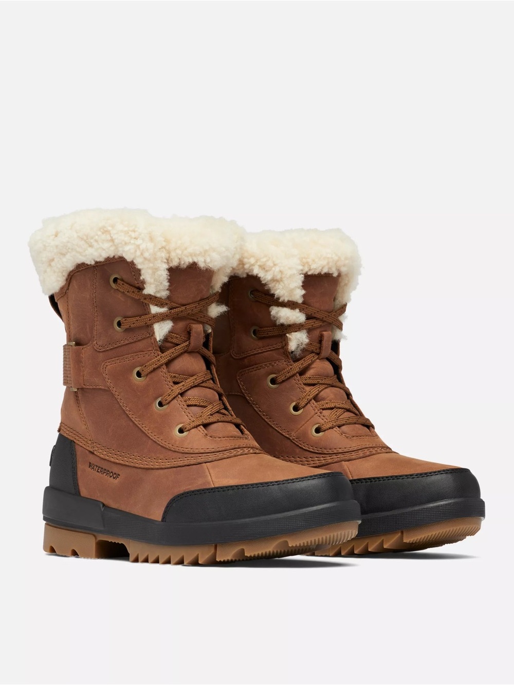 Sorel Tivoli Iv Park Boots Women’s Size 8.5 Shearling Leather Winter Snow brown